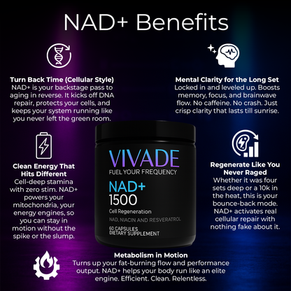 VIVADE NAD+ 1500 | Cell Regenerator + Clean Energy + Rave Recovery