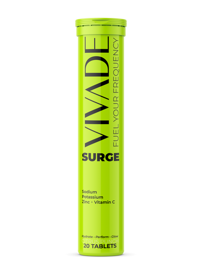 Vivade LO-FI effervescent tube in lavender peach flavor designed for stress relief and relaxation